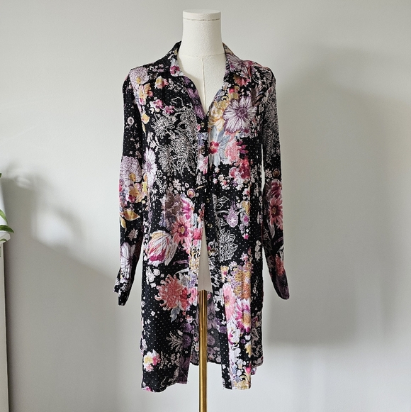 Anthropologie Maeve Xs Floral Patterned Shirt Button Up Long Sleeve - Picture 1 of 7